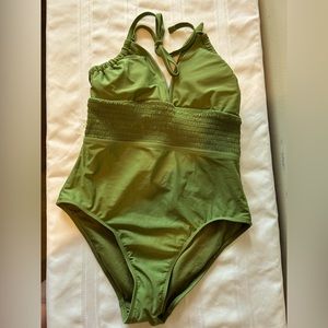 Women’s green swimsuit. New still has liner in the bottom.